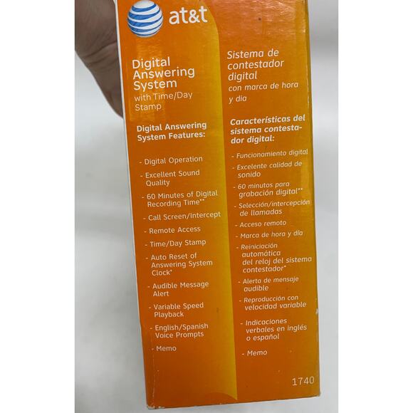 AT&T Answering Machine with Time/Date Stamp - Complete Works Fine, Clean Cond. - Picture 3 of 6